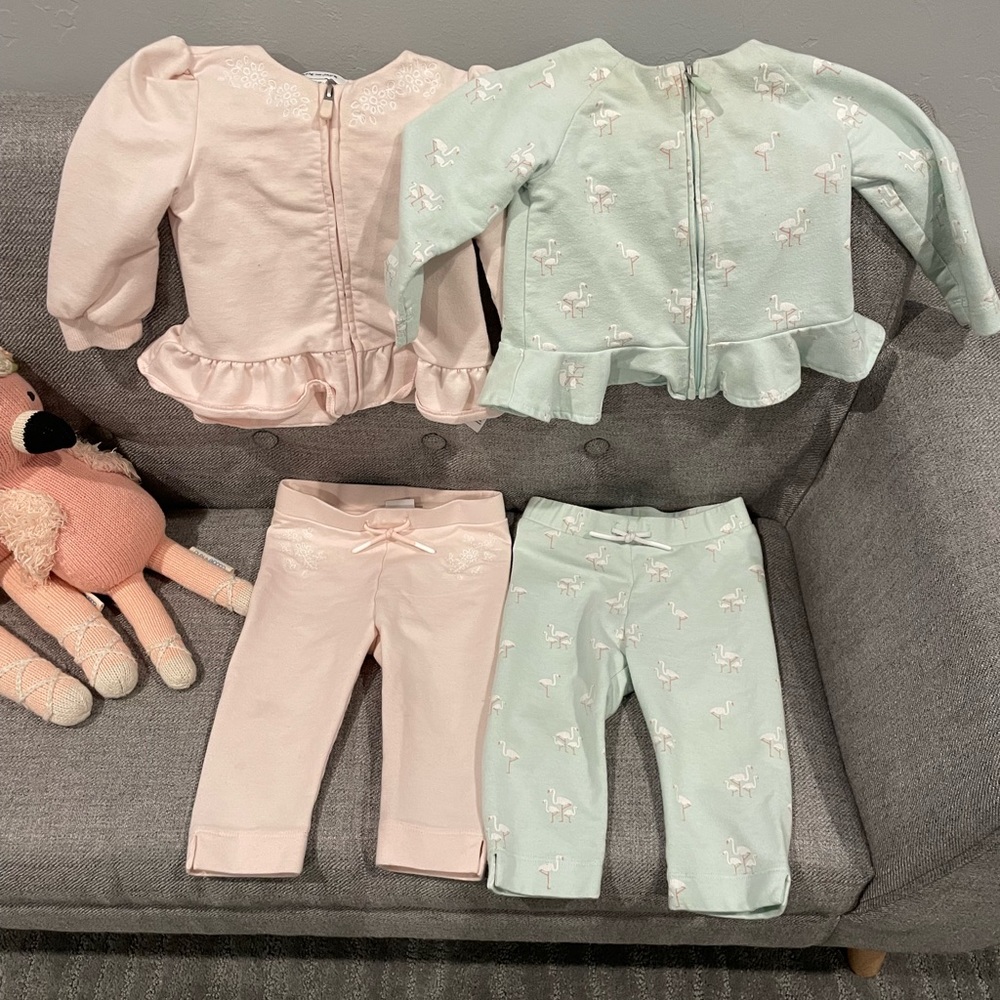 2 Janie and Jack matching sweatsuits , super cute!